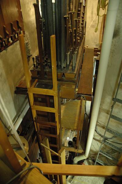 Three levels of the first stack of chests in the chamber.