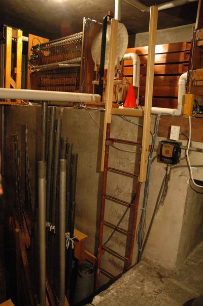 Ladder to the upper level of the String chamber.